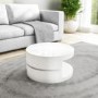 Gloss White Coffee Table with Rotating Top - Tiffany Range