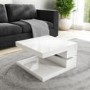 White Gloss Coffee Table with Rotating Top - Tiffany
