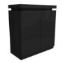 Black Gloss Shoe Cabinet with LED - 24 Pairs