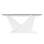 Glass Coffee Table with White Gloss Stand - Tiffany
