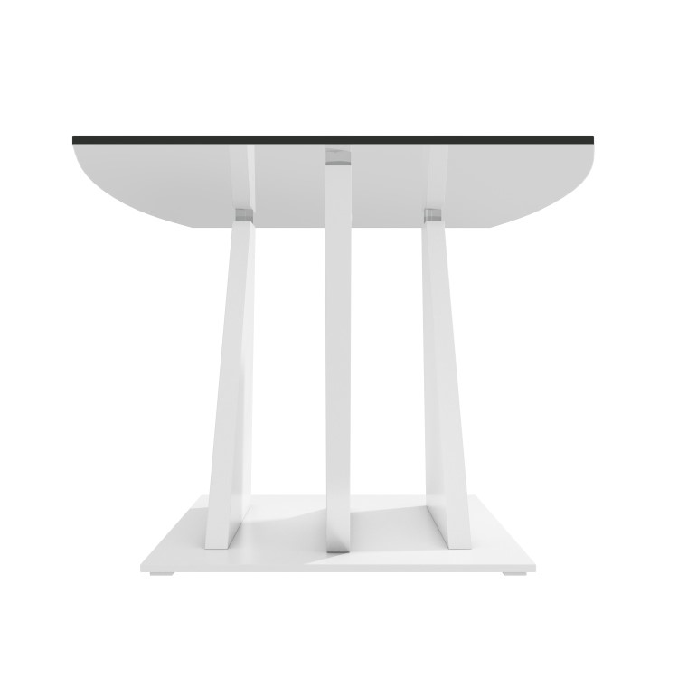 Glass Coffee Table with White Gloss Stand - Tiffany
