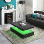 High Gloss Grey Coffee Table with LED lighting - Tiffany Range