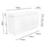 Large White Gloss Sideboard with LEDs - Vivienne