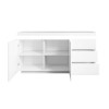 Large White Gloss Sideboard with LEDs - Vivienne