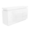 Large White Gloss Sideboard with LEDs - Vivienne