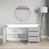 Grey &amp; White Gloss Sideboard with LED Lights - Large - Vivienne