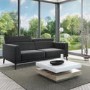 Square Coffee Table in White High Gloss & Light Wood Effect - Tiffany