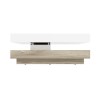 Square Coffee Table in White High Gloss &amp; Light Wood Effect - Tiffany