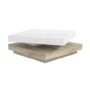 Square Coffee Table in White High Gloss & Light Wood Effect - Tiffany