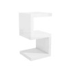 Artemis White High Gloss Geometric Side Table
