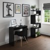 Artemis Black High Gloss Office Bookcase in Geometric Design