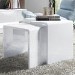 Set of 2 White Gloss Nesting Tables - Tiffany