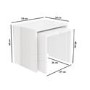 Rectangular White Gloss Nest of 2 Side Tables - Tiffany