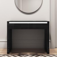 Black Gloss Console Table with LED & Drawers - Tiffany Black Gloss Console Table with LED & Drawers - Tiffany