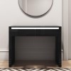 Black Gloss Console Table with LED &amp; Drawers - Tiffany