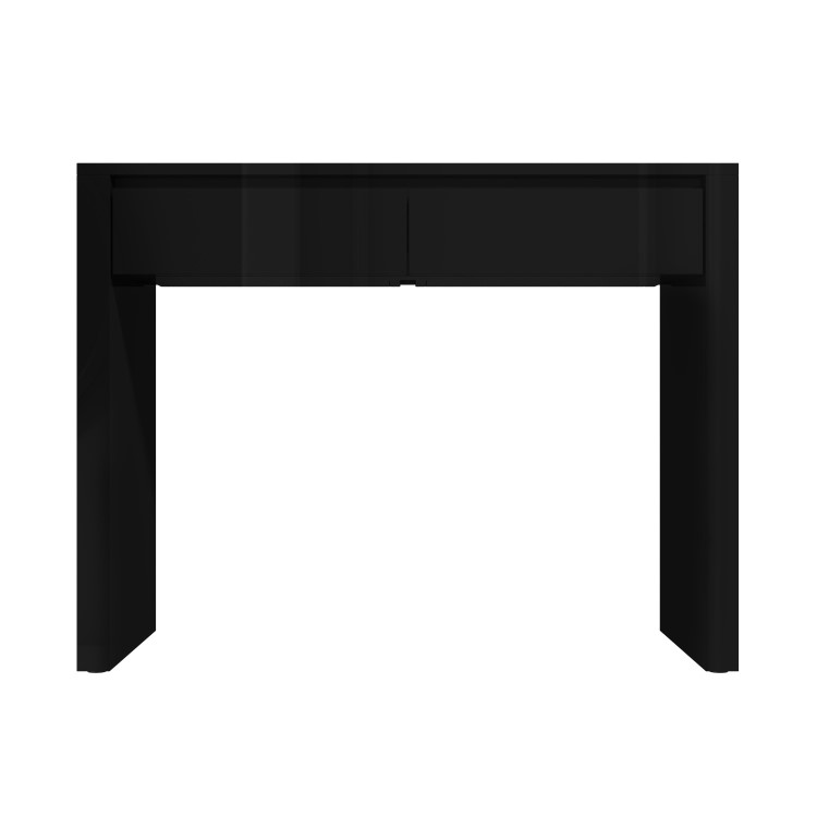 Black Gloss Console Table with LED & Drawers - Tiffany