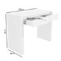 White High Gloss Console Table with Drawers - Tiffany