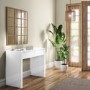 White High Gloss Console Table with Drawers - Tiffany