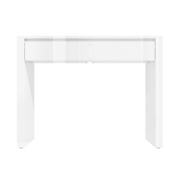 White High Gloss Console Table with Drawers - Tiffany