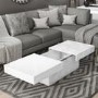 White Gloss Storage Coffee Table - Rectangular - Tiffany