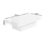 White Gloss Storage Coffee Table - Rectangular - Tiffany