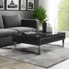 Black Gloss Coffee Table with Storage Drawers - Evoque