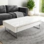 White Gloss Coffee Table with Storage Drawers - Evoque