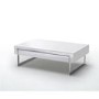 White Gloss Coffee Table with Storage Drawers - Evoque