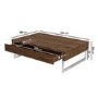 Large Walnut Effect Coffee Table with Drawer - Tiffany