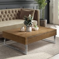 Large Oak Effect Coffee Table with Drawer - Tiffany