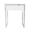 White Gloss Side Table with Drawer - Tiffany