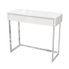 Small White High Gloss Console Table with Drawer - Tiffany