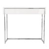 Small White High Gloss Console Table with Drawer - Tiffany