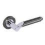 Internal Black Nickel and Silver Polished Chrome Bathroom Lever Door Handle with Lock, Latch and Hinges Pack - 75mm Latch - Timis - XL Joinery