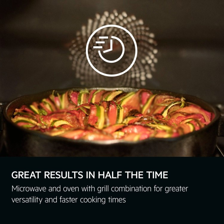 AEG 8000 Series MealAssist Built-In Combination Microwave Oven - Matt Black