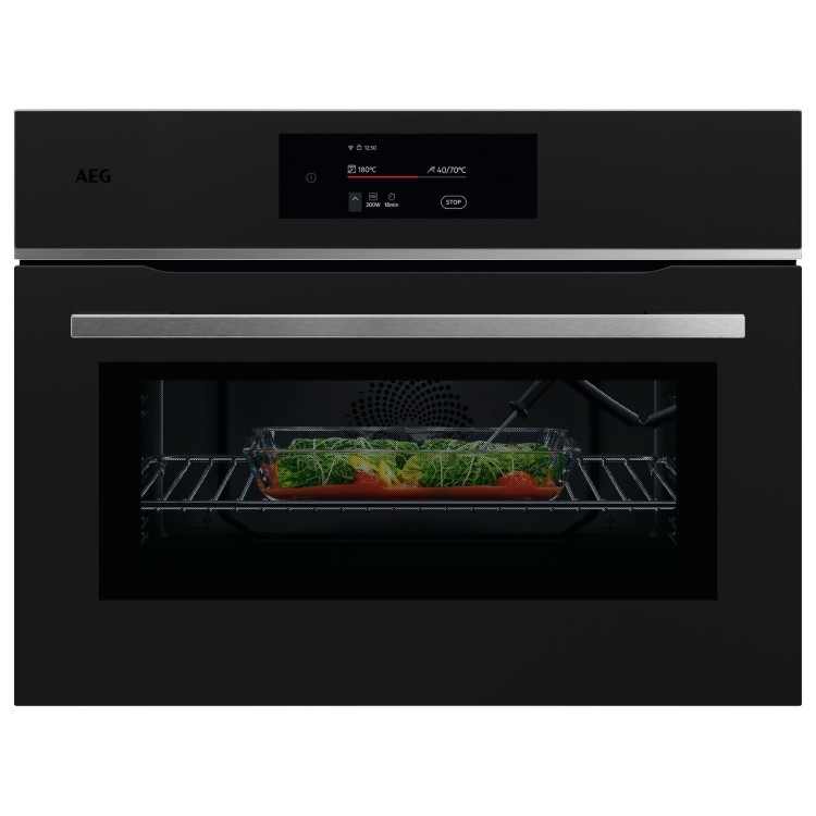 AEG 8000 Series MealAssist Built-In Combination Microwave Oven - Matt Black