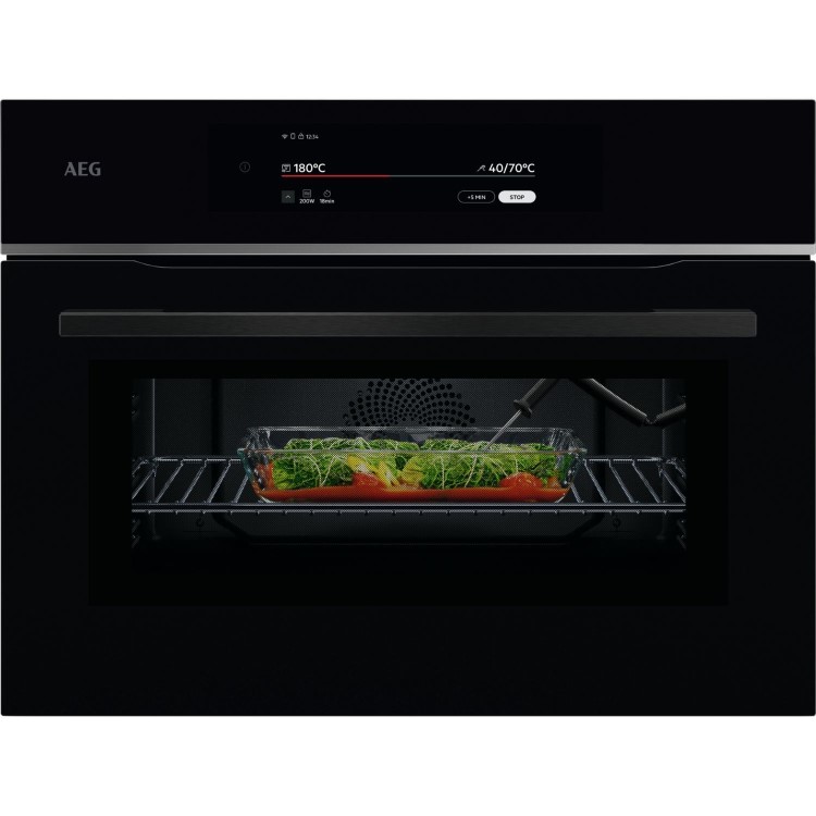 AEG 9000 Series CombiQuick Built-In Combination Microwave Oven - Black