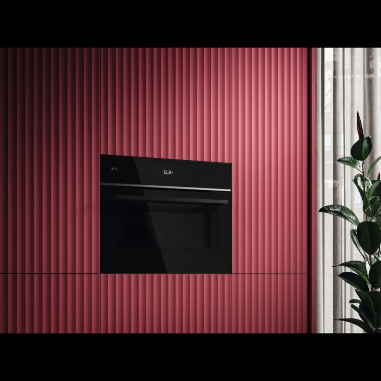 AEG 9000 Series CombiQuick Built-In Combination Microwave Oven - Black