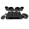 GRADE A1 - electriQ 4 Channel HD 720p Digital Video Recorder with 4 x 800TVL Bullet Cameras - Hard Drive required