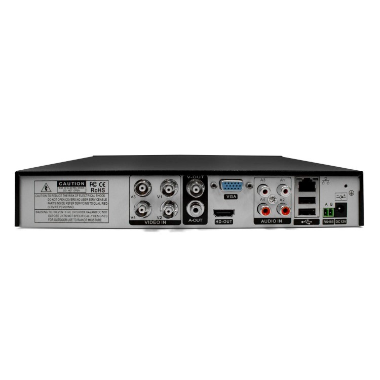 electriQ CCTV System - 8 Channel 720p DVR with 4 x 800TVL Bullet Cameras & 2TB HDD