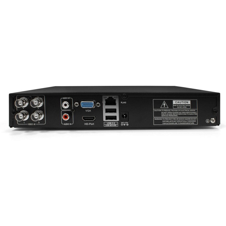 GRADE A1 - electriQ CCTV System - 4 Channel 1080p DVR with 4 x 1080p Bullet Cameras & 1TB HDD