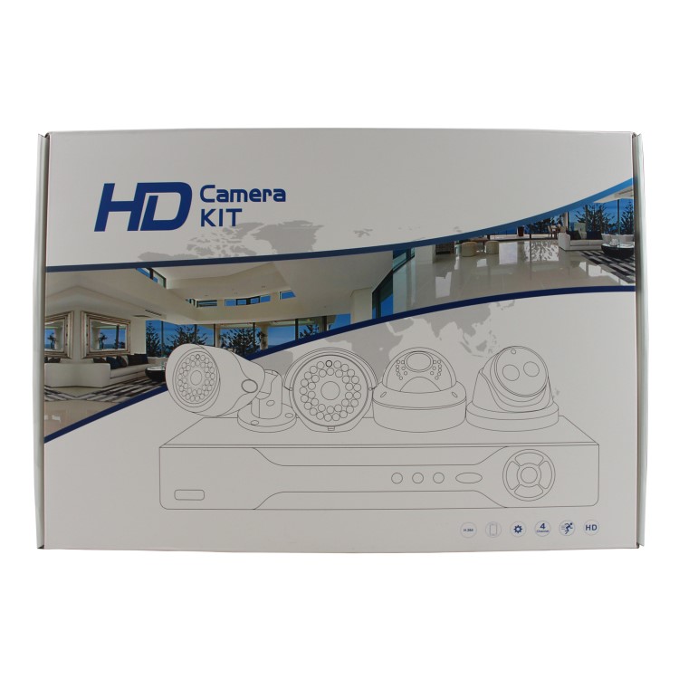 electriQ CCTV System - 4 Channel 1080p DVR with 4 x 1080p Bullet Cameras - Hard Drive Required