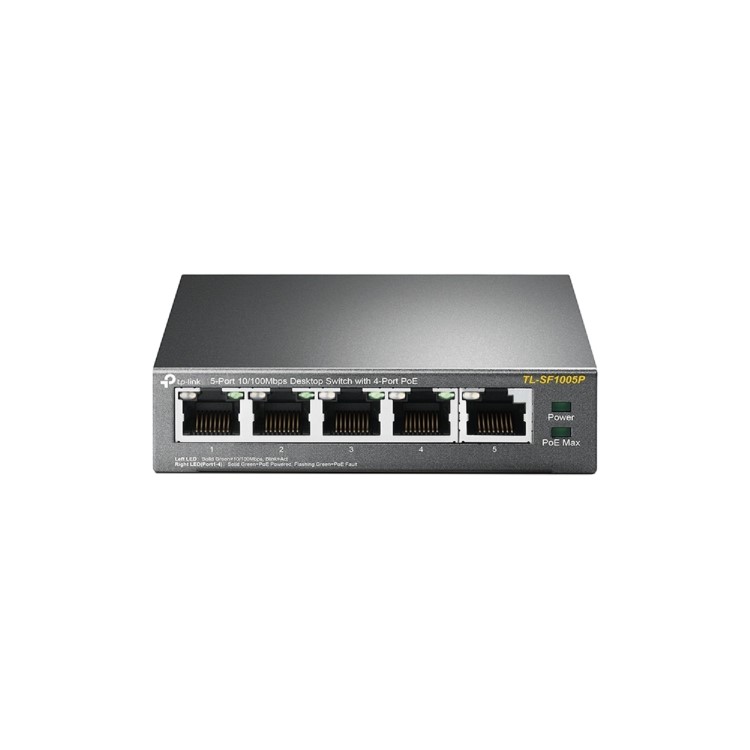 TP-Link TL-SF1005P 5-Port 10/100Mbps with 4-Port PoE Desktop Switch