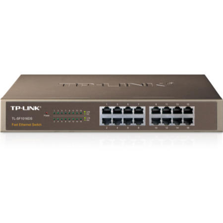 TP-Link TL-SF1016DS 16-Port Fast Ethernet Desktop/Rackmount Switch