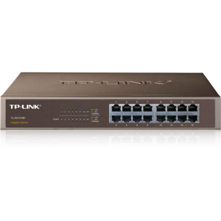 TP-Link TL-SG1016D 16-Port Gigabit Ethernet Non-PoE Rack-mountable Unmanaged Switch