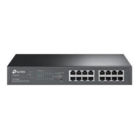 TP-Link TL-SG1016PE 16-Port Gigabit Easy Smart Desktop/Rackmount Switch 8-Port PoE Metal