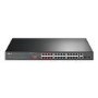 24-Port 10/100Mbps + 2-Port Gigabit Unmanaged PoE+ Switch