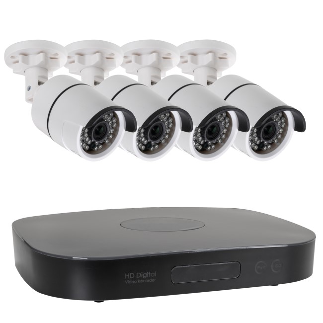 electriQ 4 Camera 1080p HD DVR CCTV System with 1TB HDD