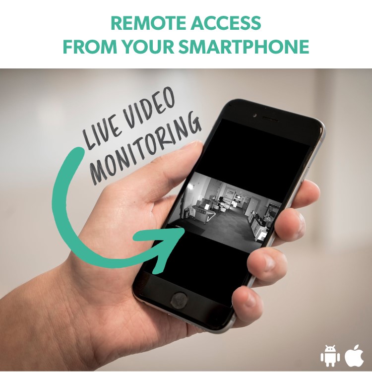 Refurbished electriQ 4 Camera 1080p HD DVR CCTV System with 1TB HDD