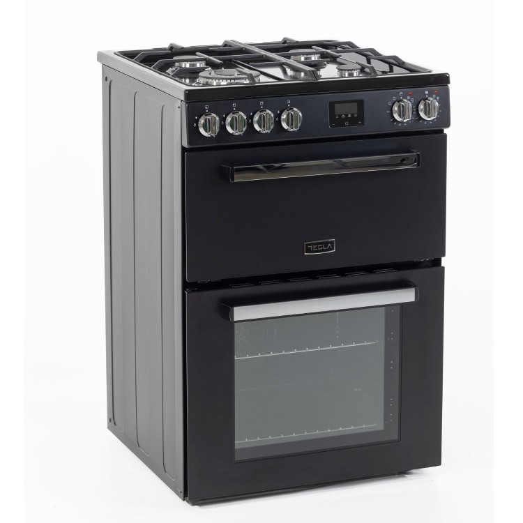 Tesla Series 3 60cm Dual Fuel Cooker - Black